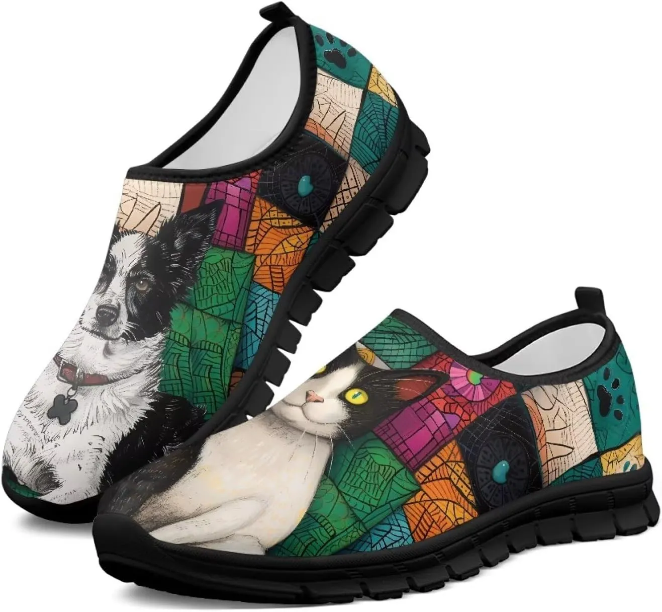 Women's Loafers Slip On Slip Shoe Casual Walking Shoes Non Slip Work Shoes Mesh Athletic Sneakers