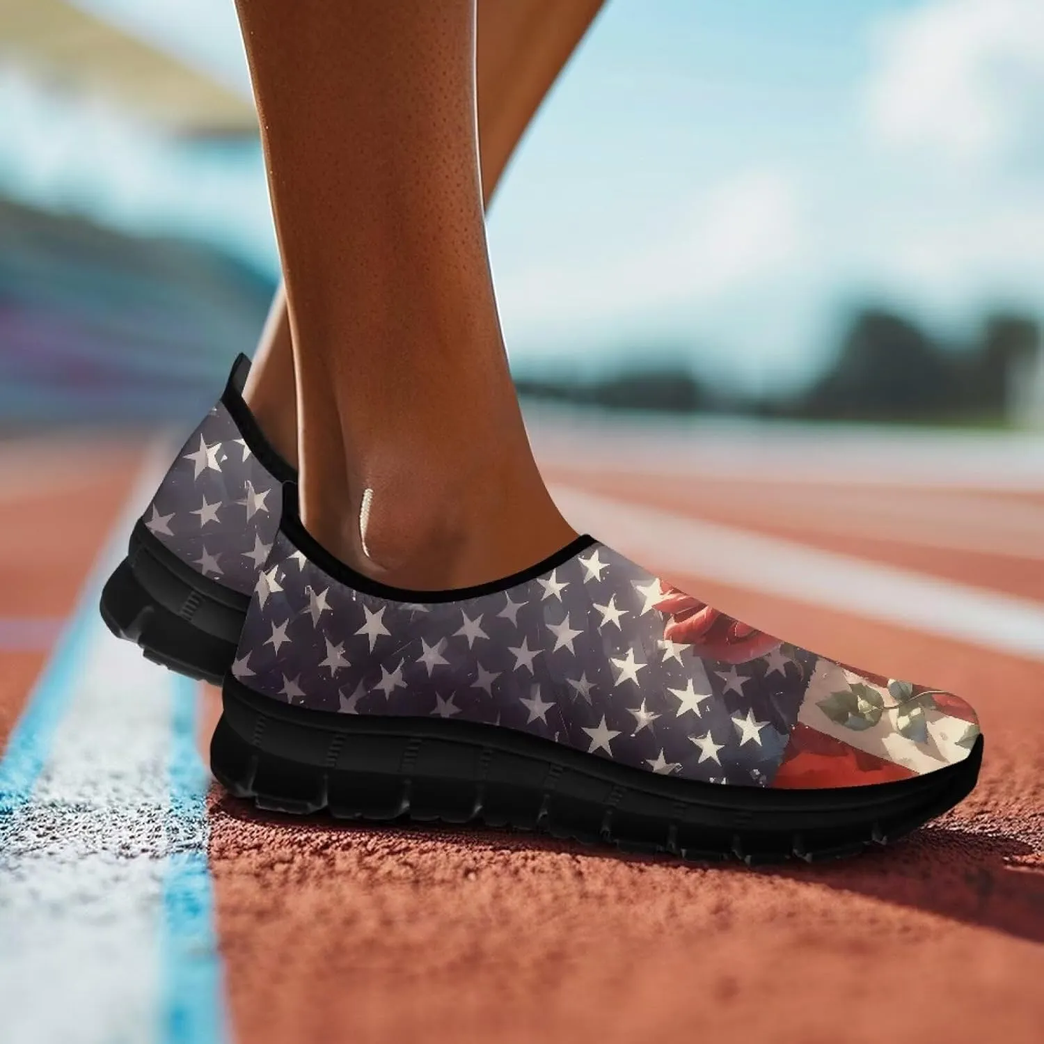 Women's Loafers Slip On Slip Shoe Casual Walking Shoes Non Slip Work Shoes Mesh Athletic Sneakers