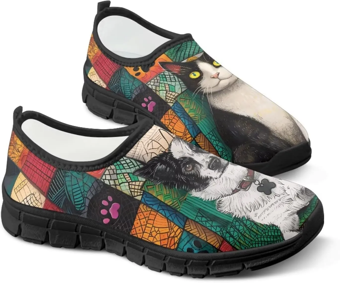 Women's Loafers Slip On Slip Shoe Casual Walking Shoes Non Slip Work Shoes Mesh Athletic Sneakers