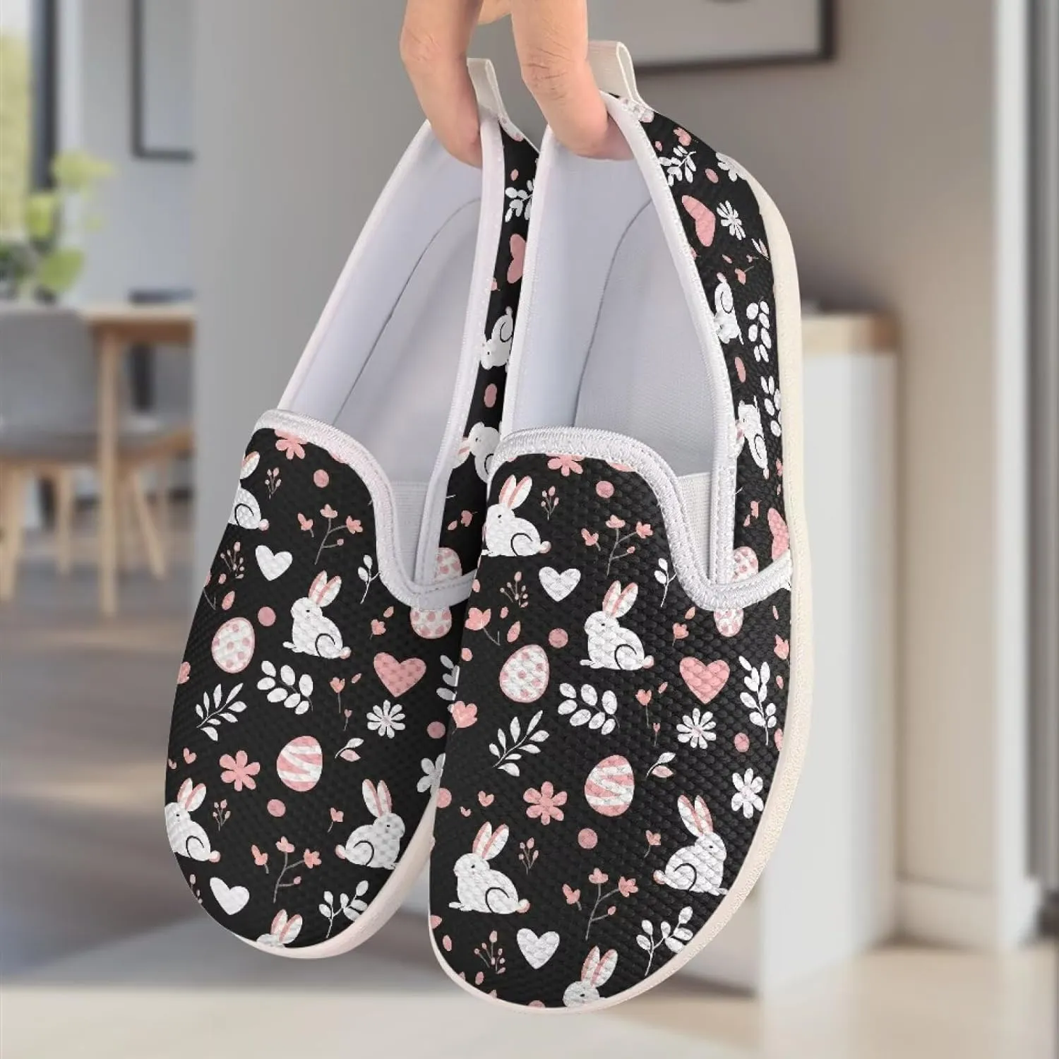 Women's Mesh Flats Shoes Slip On Casual Loafers Comfort Lightweight Travel Walking Shoes Non Slip Driving Shoes US 6-11