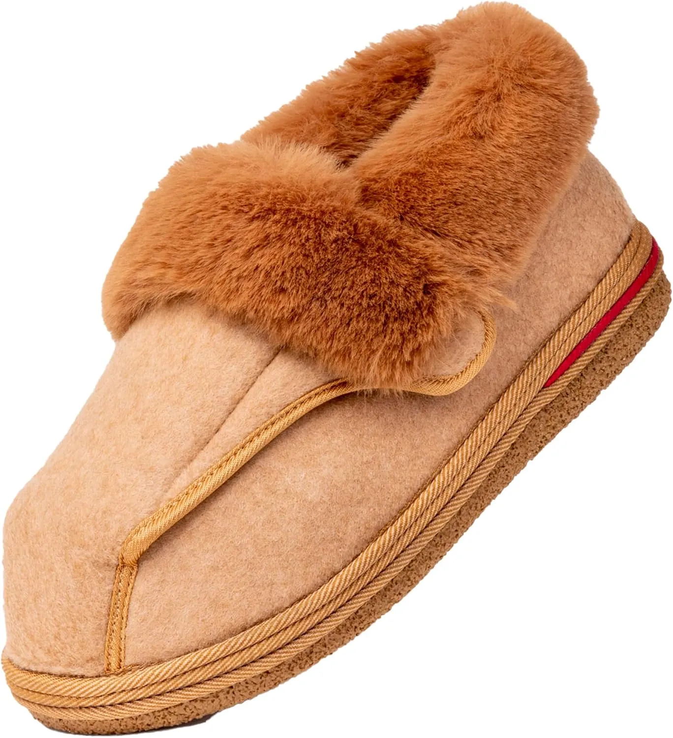 Women's Micro Suede Faux Fur Fleece Lined Cozy 80-D High-Density Memory Foam Winter Slipper Bootie Breathable House Shoes Non Skid Indoor Outdoor Sole
