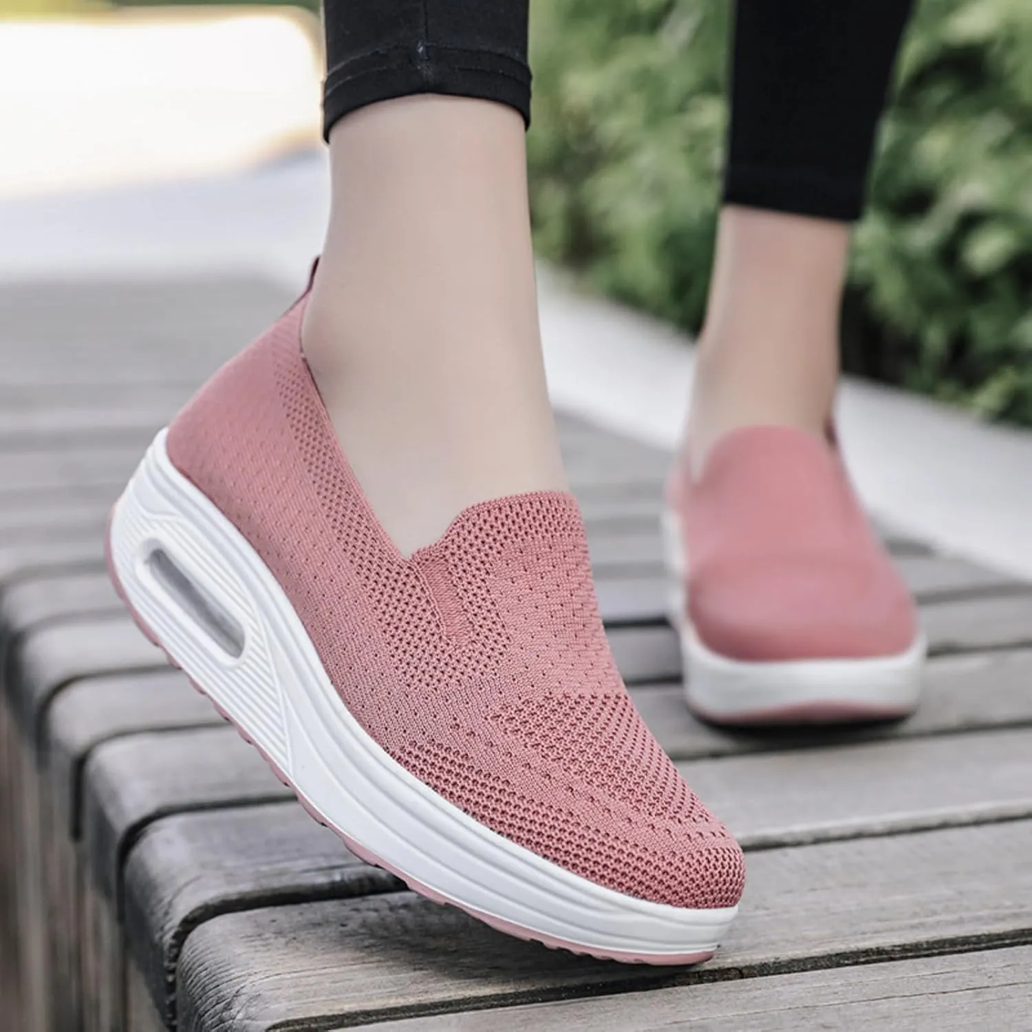 Women's Orthopedic Sneakers Diabetic Casual Walking Wide Shoes Air Cushion Slip on Shoe Breathable Jogging Running Tennis Shoes Mesh Arch Support Lightweight Soft Sneakers