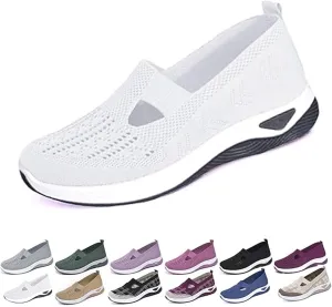 Women's Orthopedic Walking Shoes - Lightweight, Loose Fit, Breathable, Mesh-Comfortable, Soft Soled, Wide & Bulky Sneakers