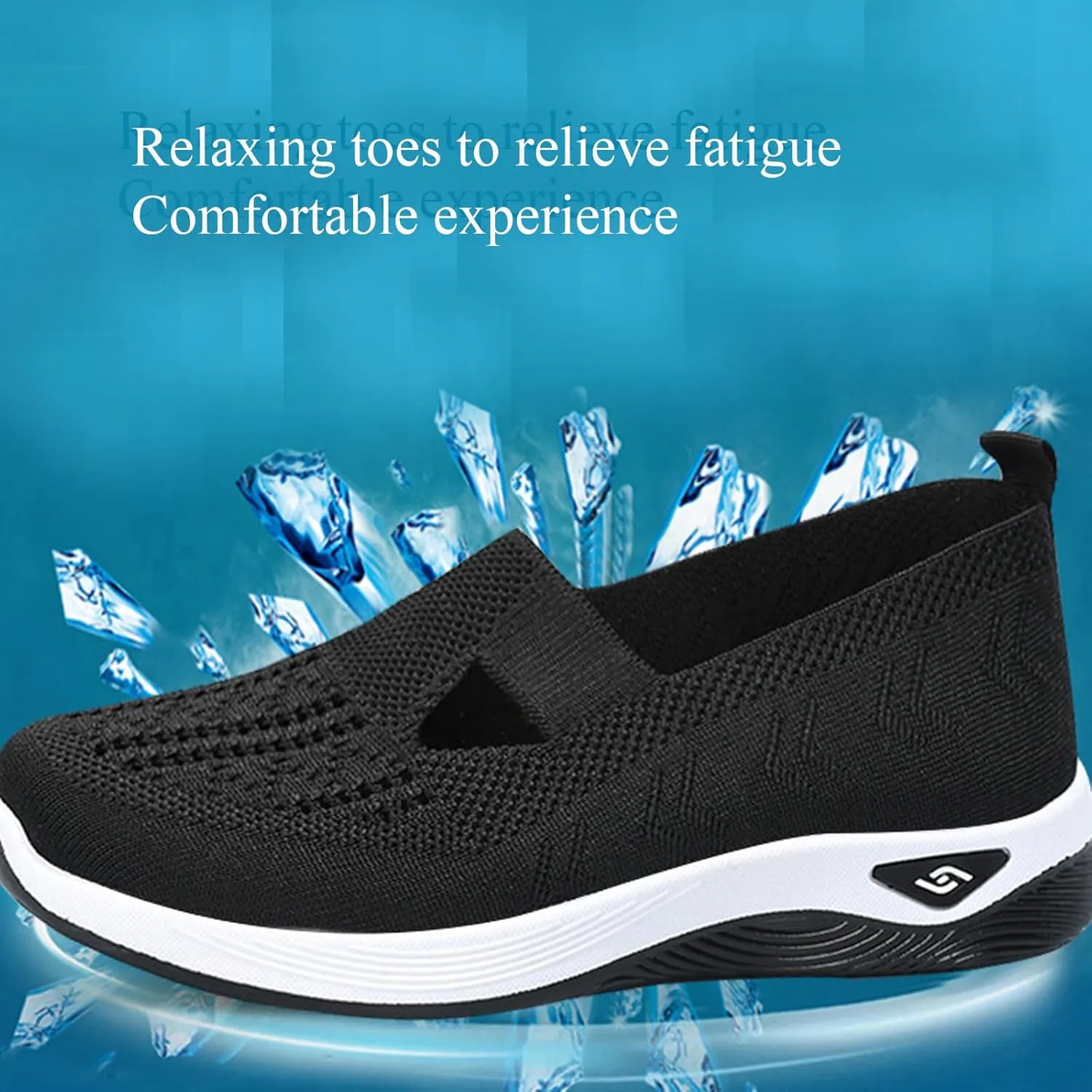 Women's Orthopedic Walking Shoes - Lightweight, Loose Fit, Breathable, Soft Soled, Wide & Bulky