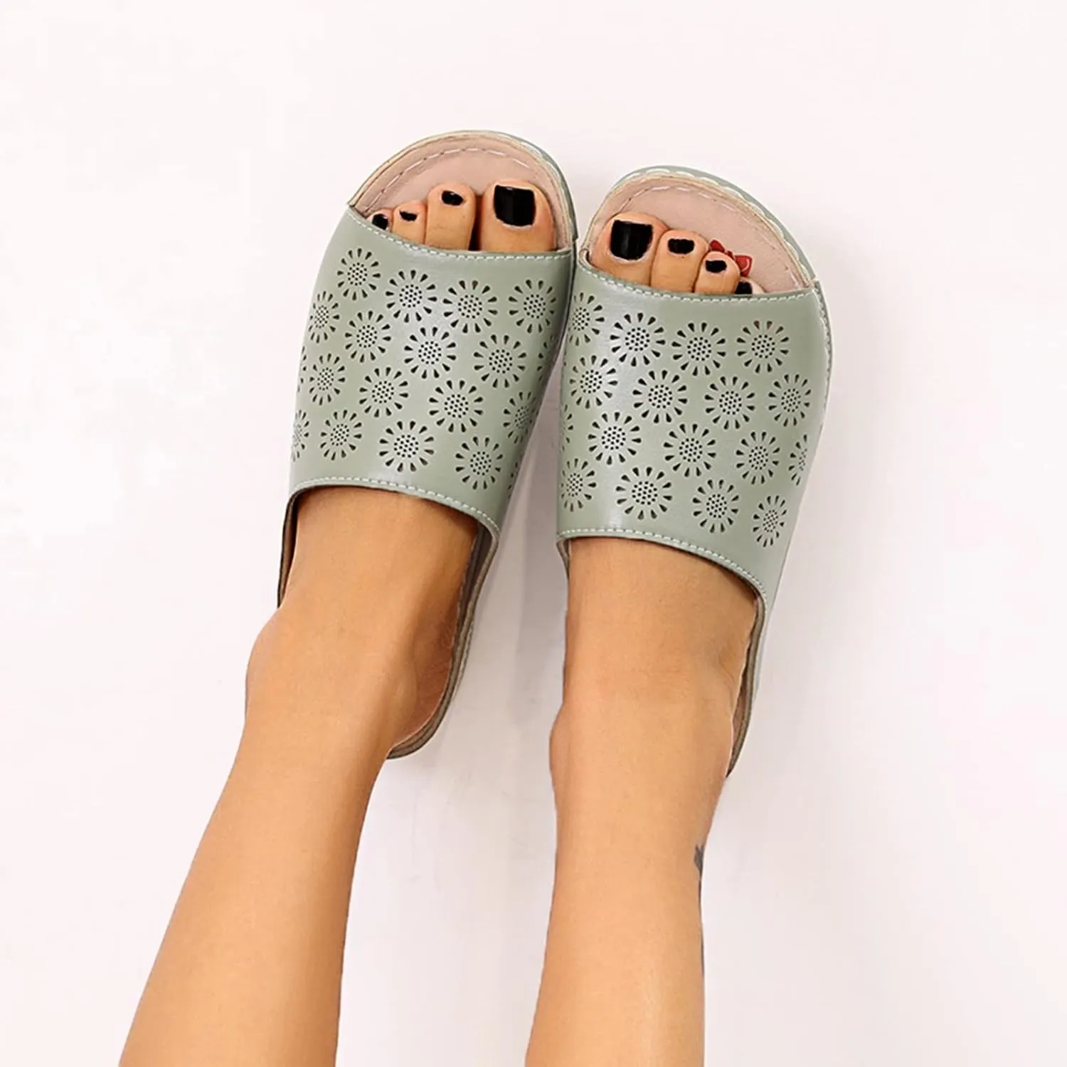 Women's Sandals Dressy Summer Flat Spring Sandals Fashion Slippers Ladies Roman And Hollow Women's
