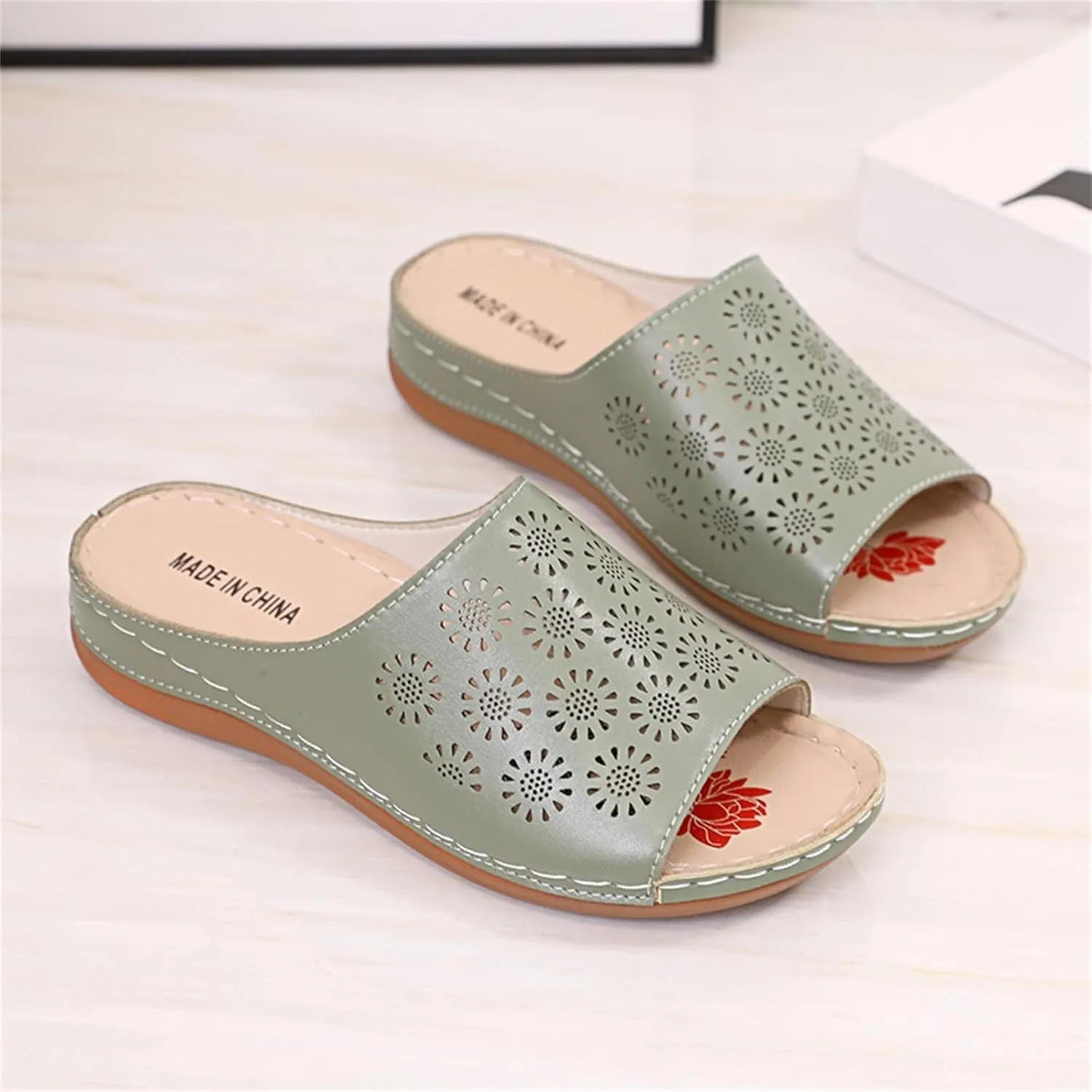 Women's Sandals Dressy Summer Flat Spring Sandals Fashion Slippers Ladies Roman And Hollow Women's
