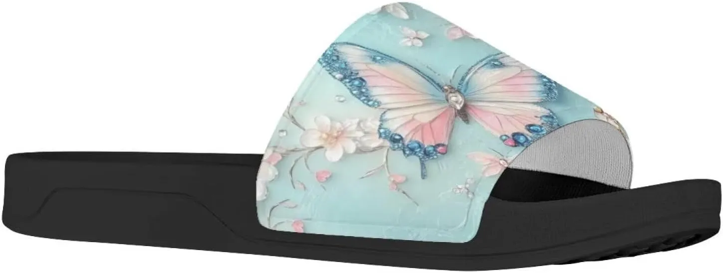 Womens Sandals Fat Slides Open Toe Slide Slippers Travel Fashion Slide Sandals Non Slip Shower Slippers