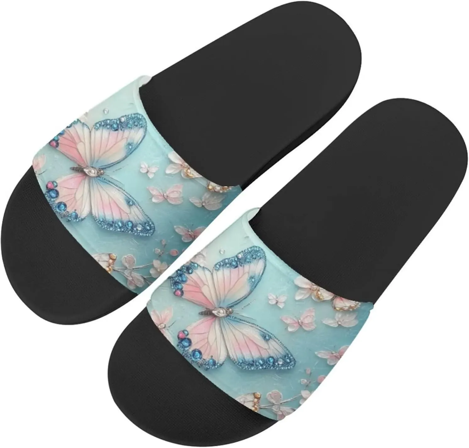 Womens Sandals Fat Slides Open Toe Slide Slippers Travel Fashion Slide Sandals Non Slip Shower Slippers