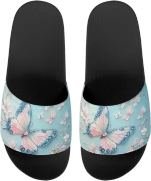 Womens Sandals Fat Slides Open Toe Slide Slippers Travel Fashion Slide Sandals Non Slip Shower Slippers