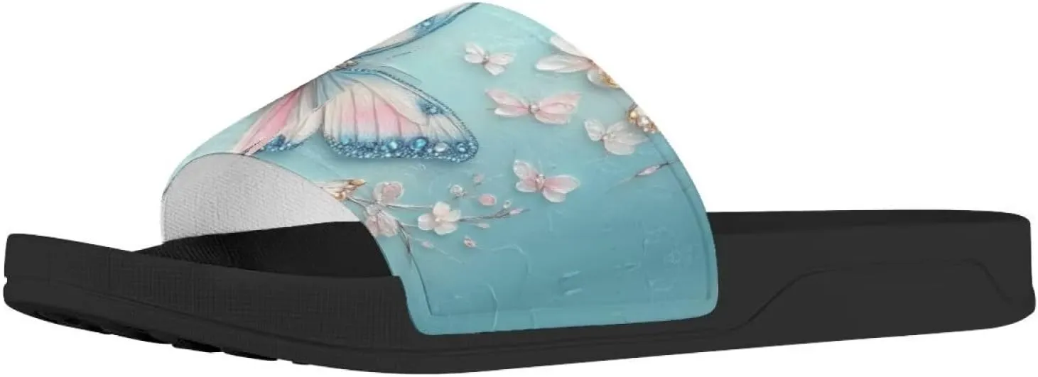 Womens Sandals Fat Slides Open Toe Slide Slippers Travel Fashion Slide Sandals Non Slip Shower Slippers