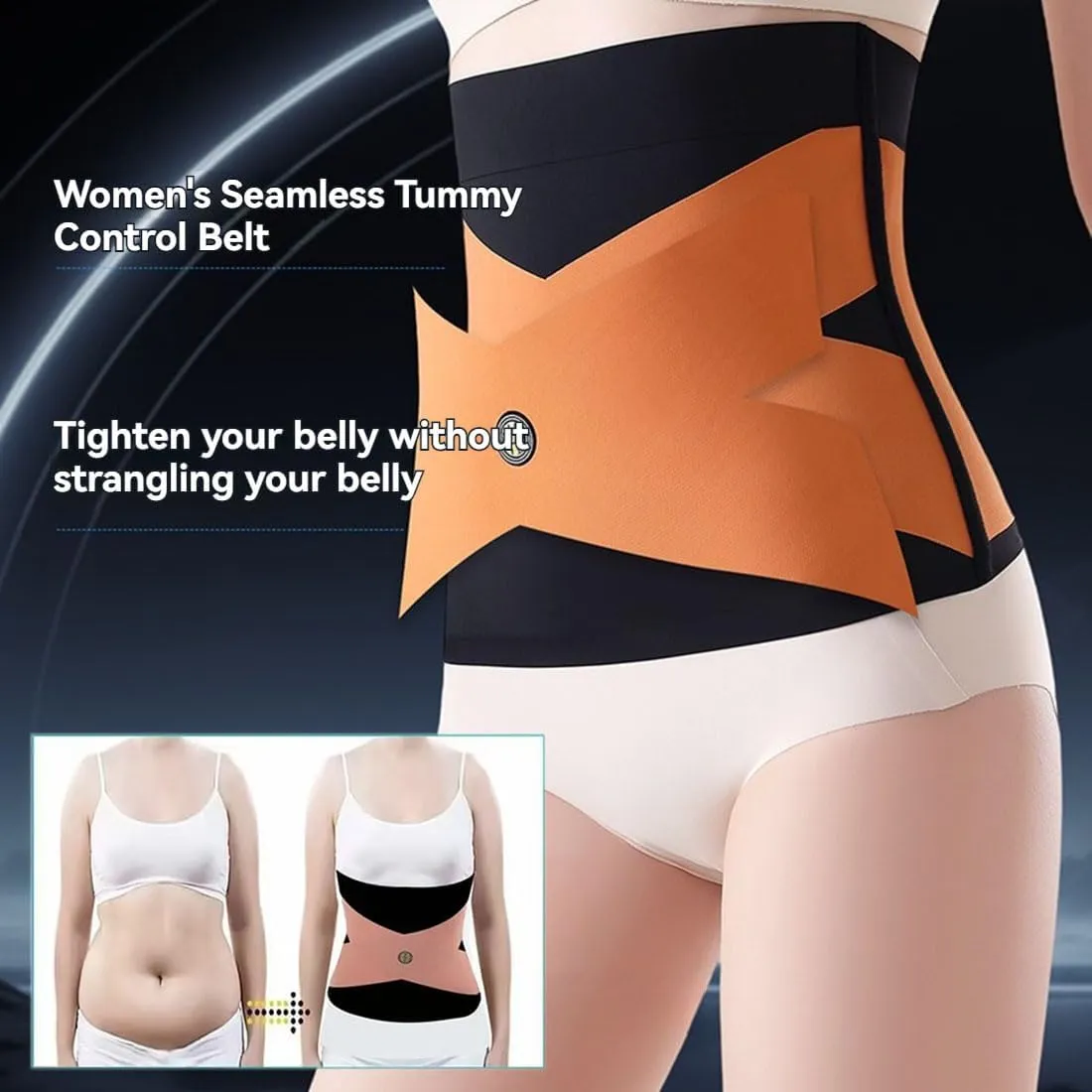 Women's Seamless Tummy Control Belt, Tummy Control Shapewear, Waist Trainer Belt, Adjustable Suitable for Daily Wear