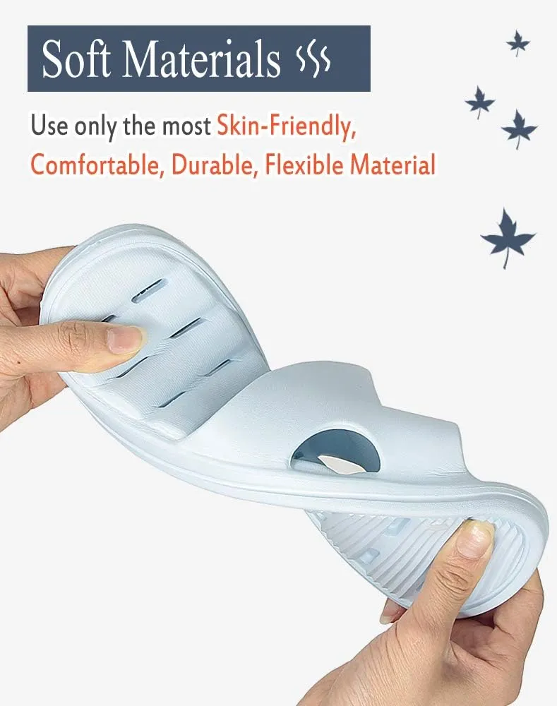 Women's Shower Slipper, Quick Drying Non-Slip Slippers, Bathroom House & Pool Sandals, In-Door Slipper for Gym, Soft Sole, Beige, Size S, M, L, XL