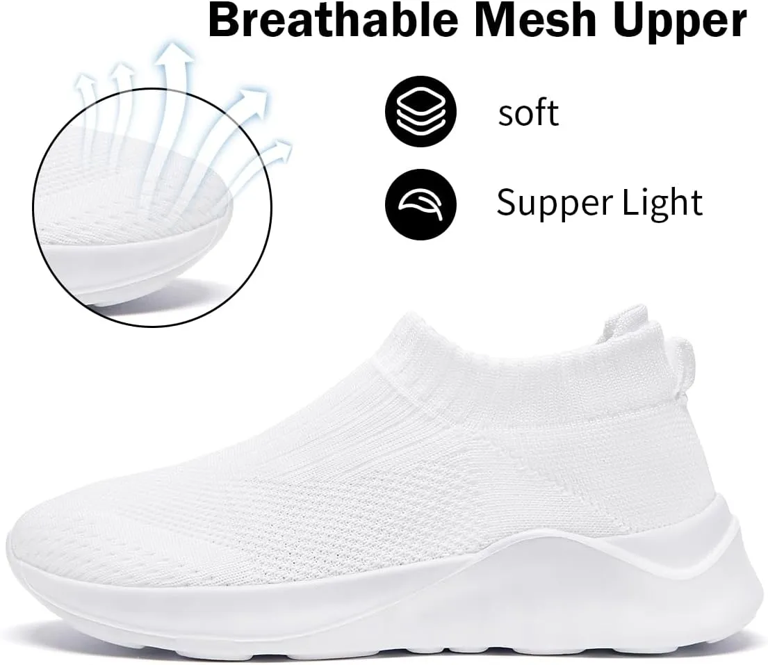 Women's Slip On Walking Shoes Lightweight Breathable Comfortable Tennis Sneakers for Workout Gym Cross Training Casual Platform Fashion Sneaker