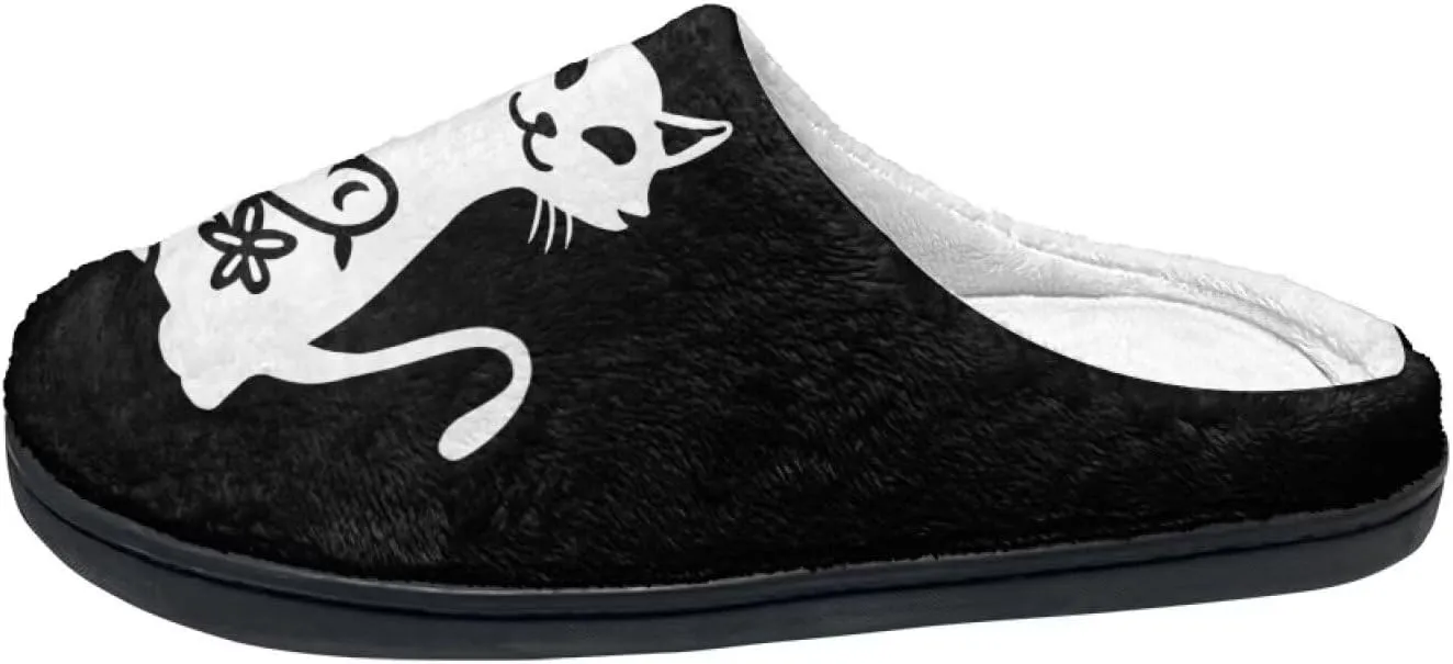 Womens Slippers Warm House Slippers Black Scuff Slippers Slipper On Slippers for Indoor and Outdoor