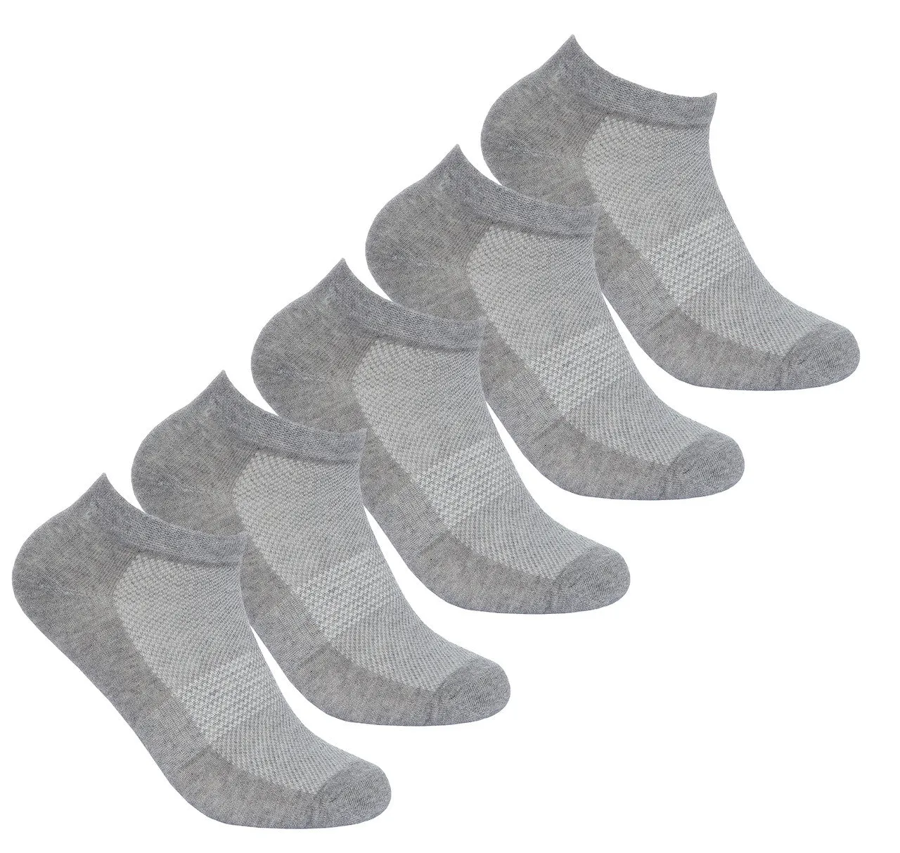 Womens Trainer Liner Socks Plain Ankle 5 Pairs