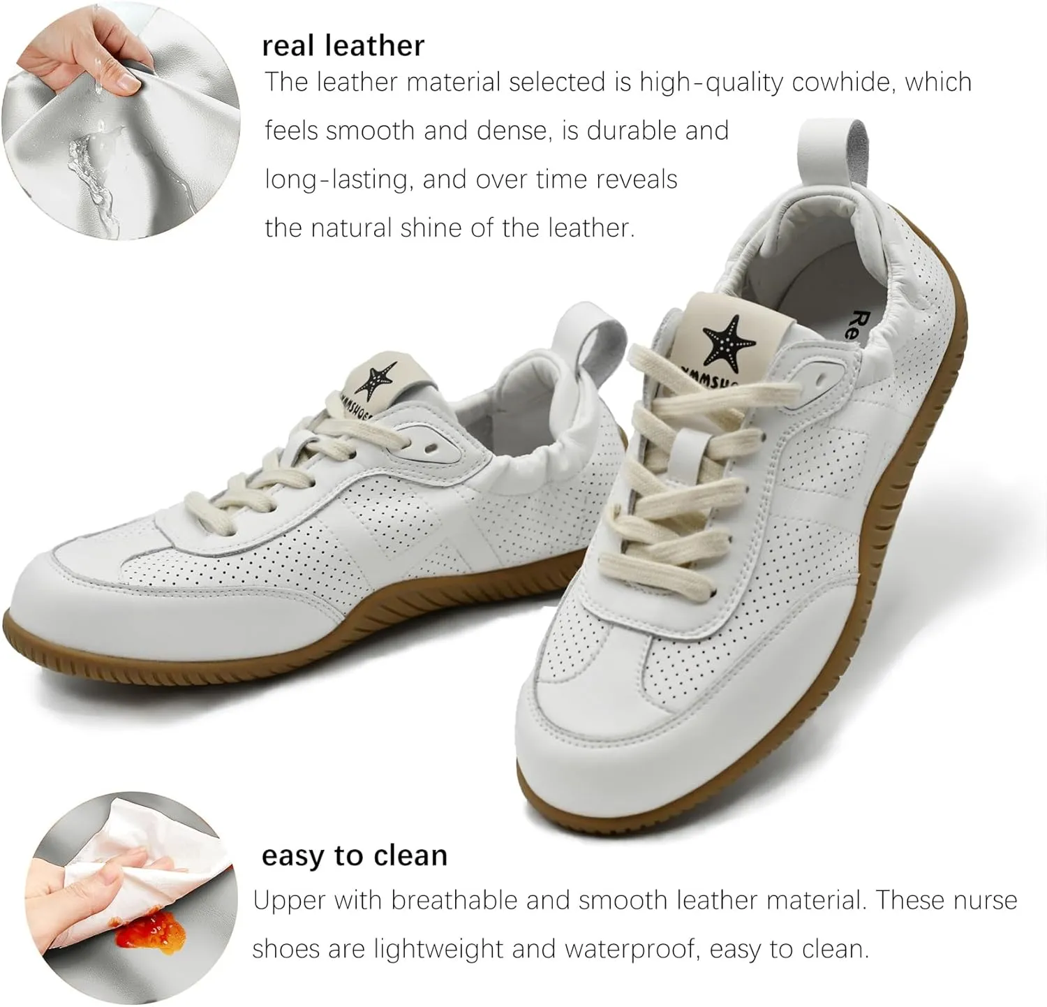Women’s Traveling Walking Shoes Lightweight Non-Slip Slip-On Breathable Flexible Barefoot Leather Handmade Fashion Sneakers