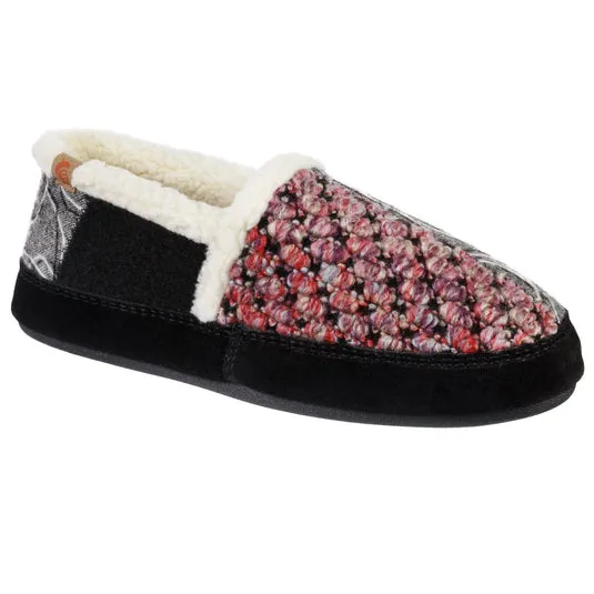 Women's Upcycled Meadow Moc Slipper with Cloud Cushion Comfort - Black