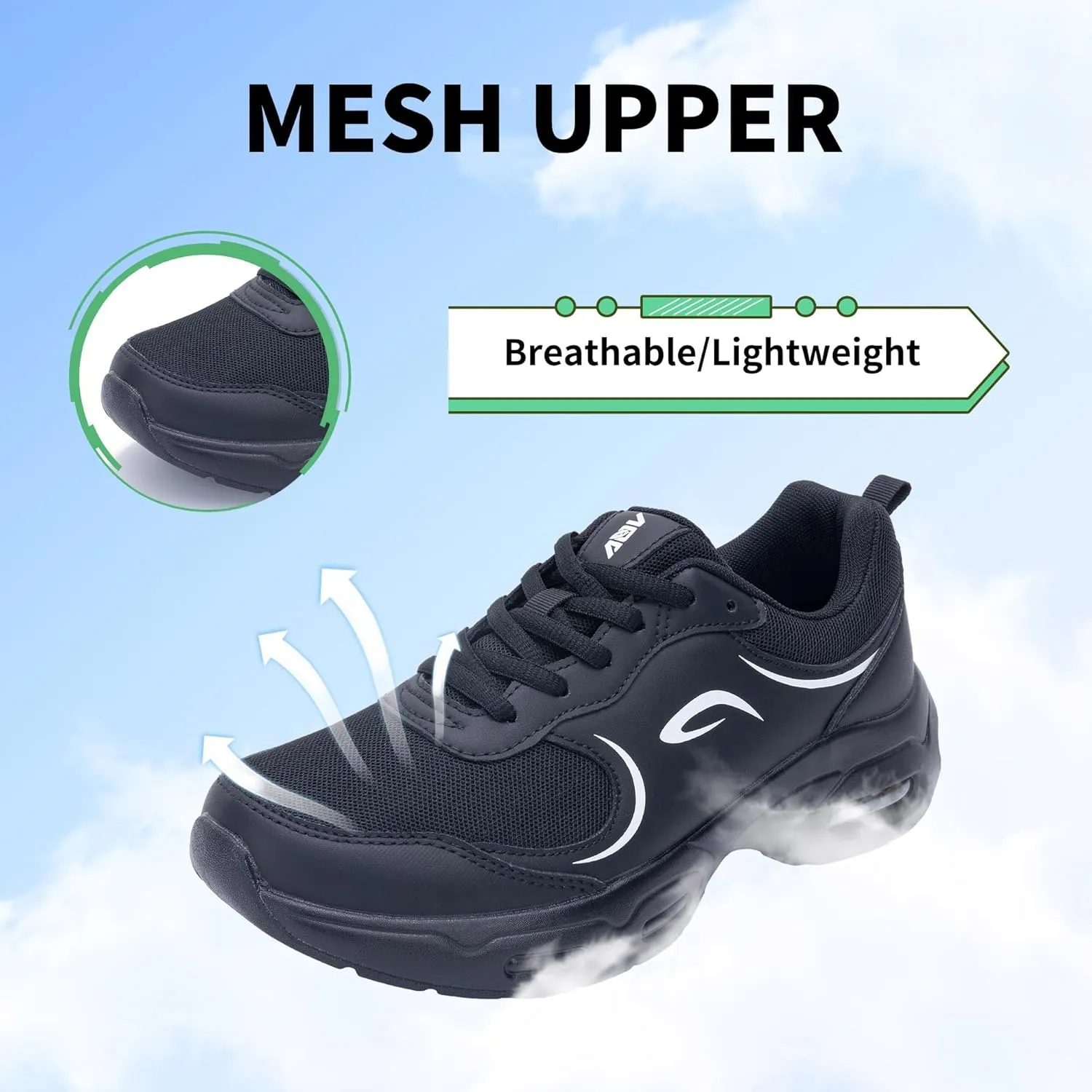 Womens Walking Shoes with Arch Support | Orthotic Sneakers for Plantar Fasciitis Foot Heel Pain Relief | Tennis Running Shoes US 6.5-11