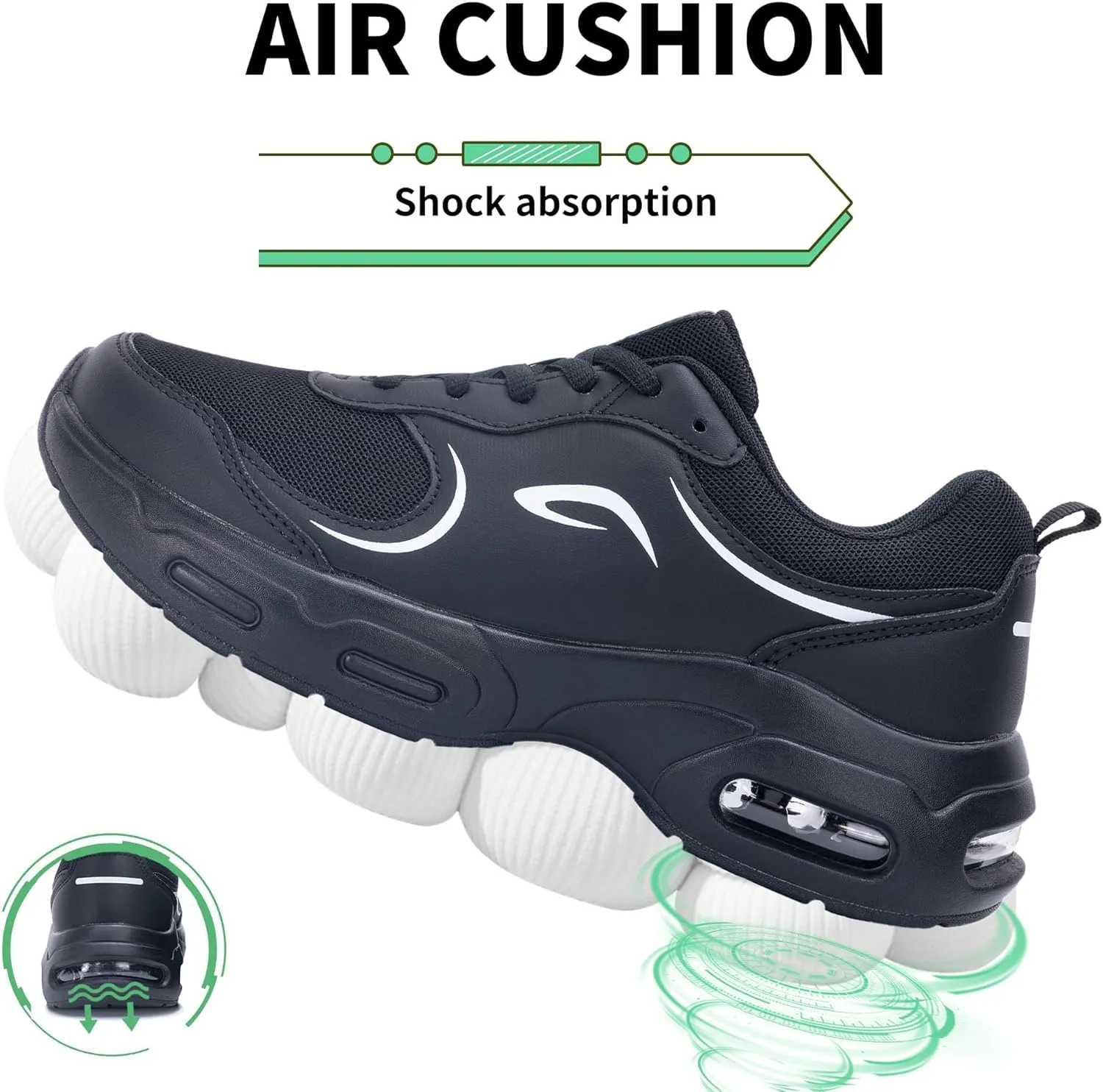 Womens Walking Shoes with Arch Support | Orthotic Sneakers for Plantar Fasciitis Foot Heel Pain Relief | Tennis Running Shoes US 6.5-11