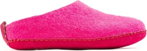 Woolly's Indoor Open Heel Slippers With Leather Sole (Fuchsia) - 38 | Premium New Zeland Wool | Handcrafted with Italian Design | Soft, Breathable & Ordor Free