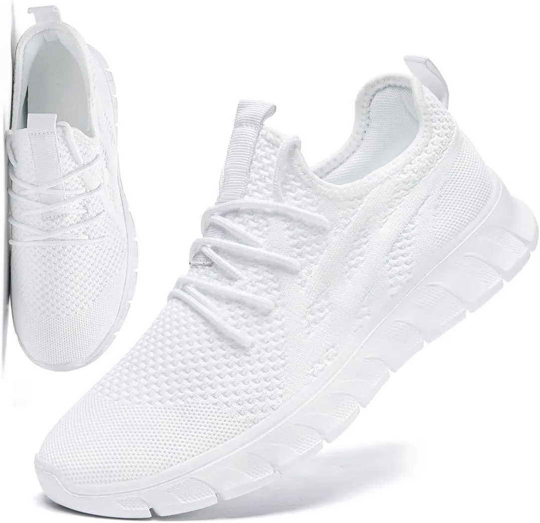 WYGRQBN Mens Walking Shoes Lightweight Breathable Slip On Running Shoes Gym Workout Tennis Fashion Sneakers
