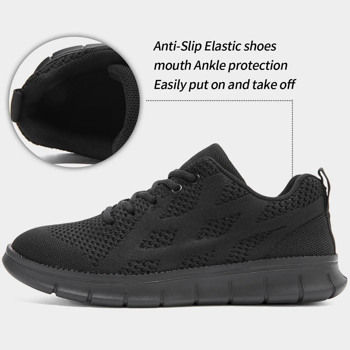 WYGRQBN Mens Walking Shoes Lightweight Breathable Slip On Running Shoes Gym Workout Tennis Fashion Sneakers