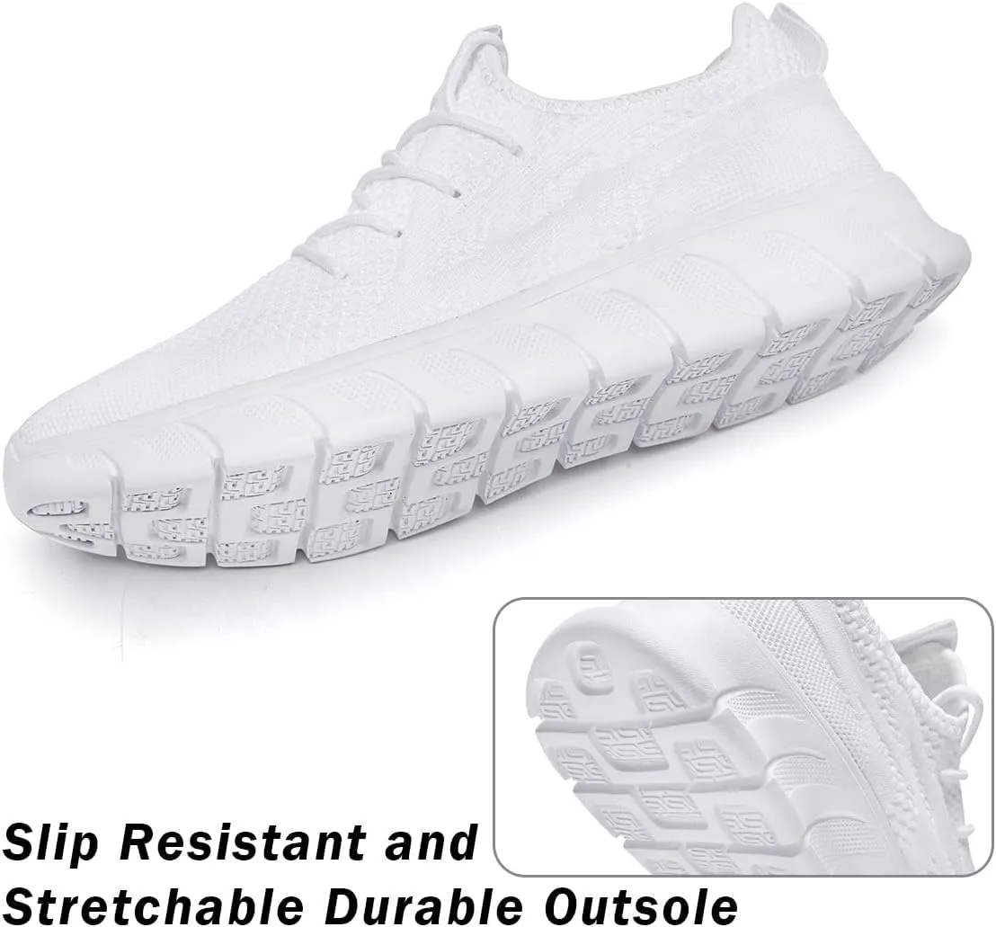WYGRQBN Mens Walking Shoes Lightweight Breathable Slip On Running Shoes Gym Workout Tennis Fashion Sneakers