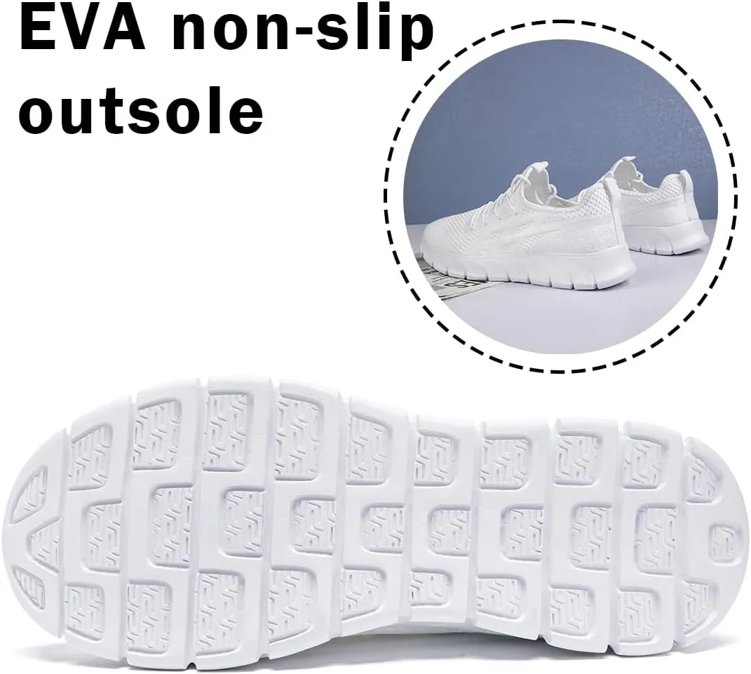 WYGRQBN Mens Walking Shoes Lightweight Breathable Slip On Running Shoes Gym Workout Tennis Fashion Sneakers
