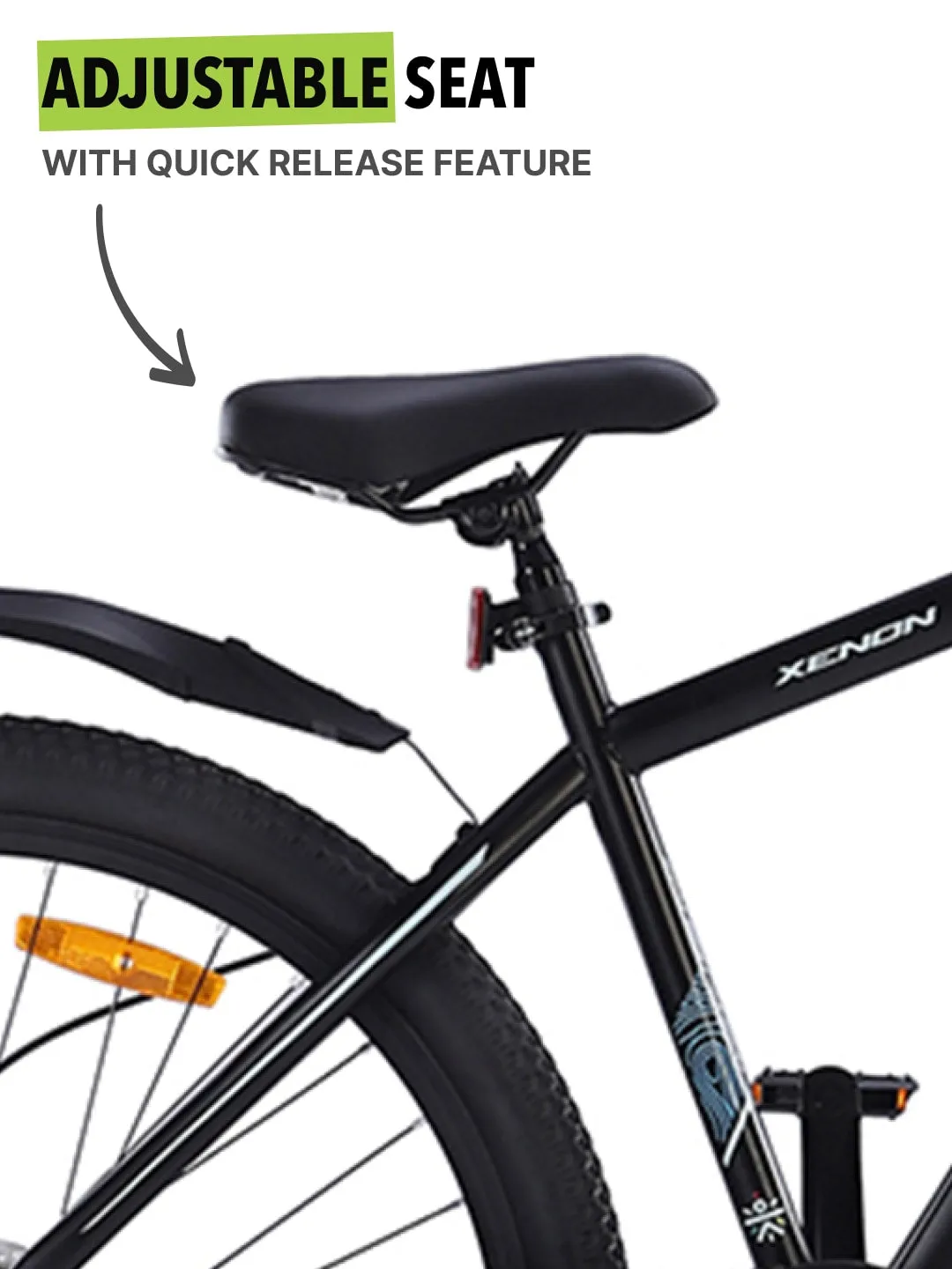 XENON29TBLACK Steel Single Speed 29 inch Mountain Cycle, Front Suspension, Double Wall Rim Free Trainer Sessions, Cycling Event