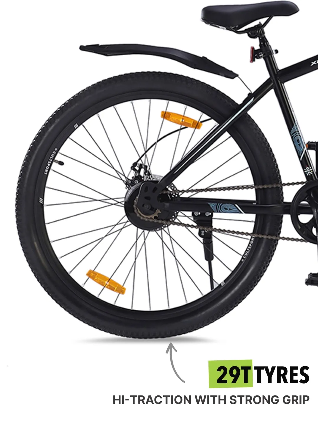 XENON29TBLACK Steel Single Speed 29 inch Mountain Cycle, Front Suspension, Double Wall Rim Free Trainer Sessions, Cycling Event