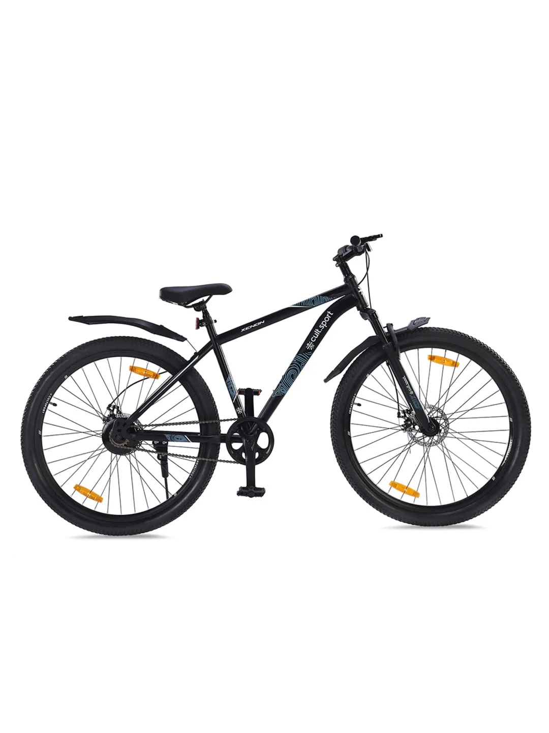 XENON29TBLACK Steel Single Speed 29 inch Mountain Cycle, Front Suspension, Double Wall Rim Free Trainer Sessions, Cycling Event