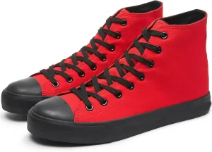yageyan Men’s High Top Canvas Sneakers Fashion Lace up Walking Shoes Casual Classic