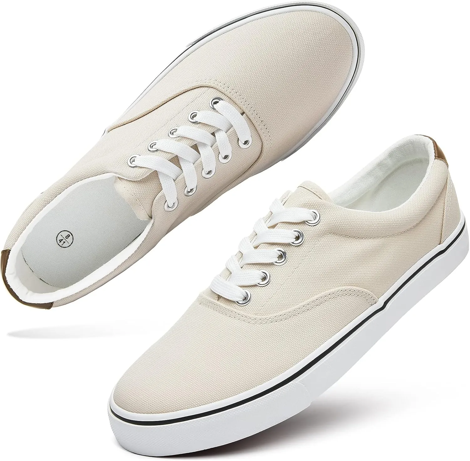 yageyan Men’s Low Top Canvas Walking Shoes Lace-up Fashion Sneakers Casual