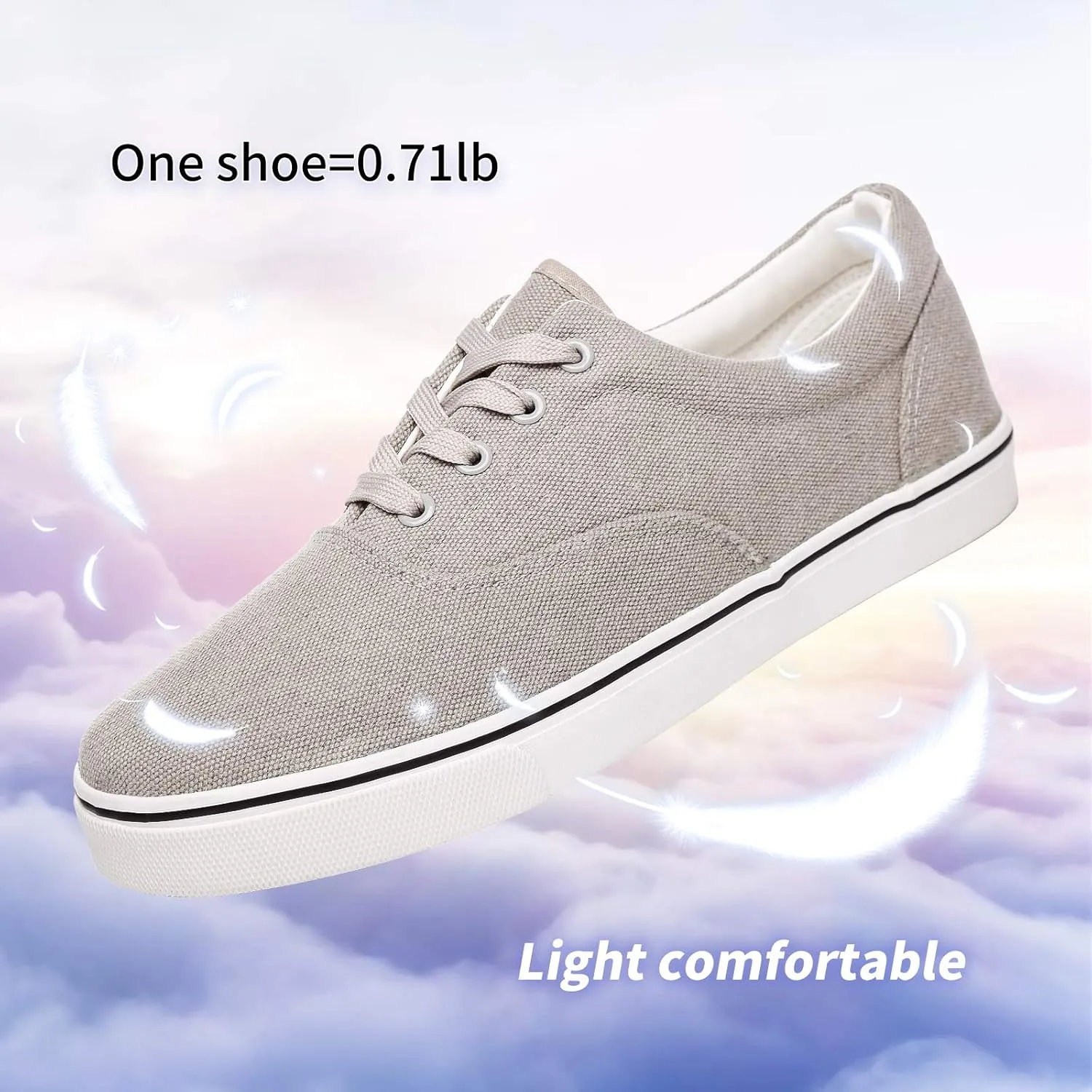 yageyan Men’s Low Top Canvas Walking Shoes Lace-up Fashion Sneakers Casual