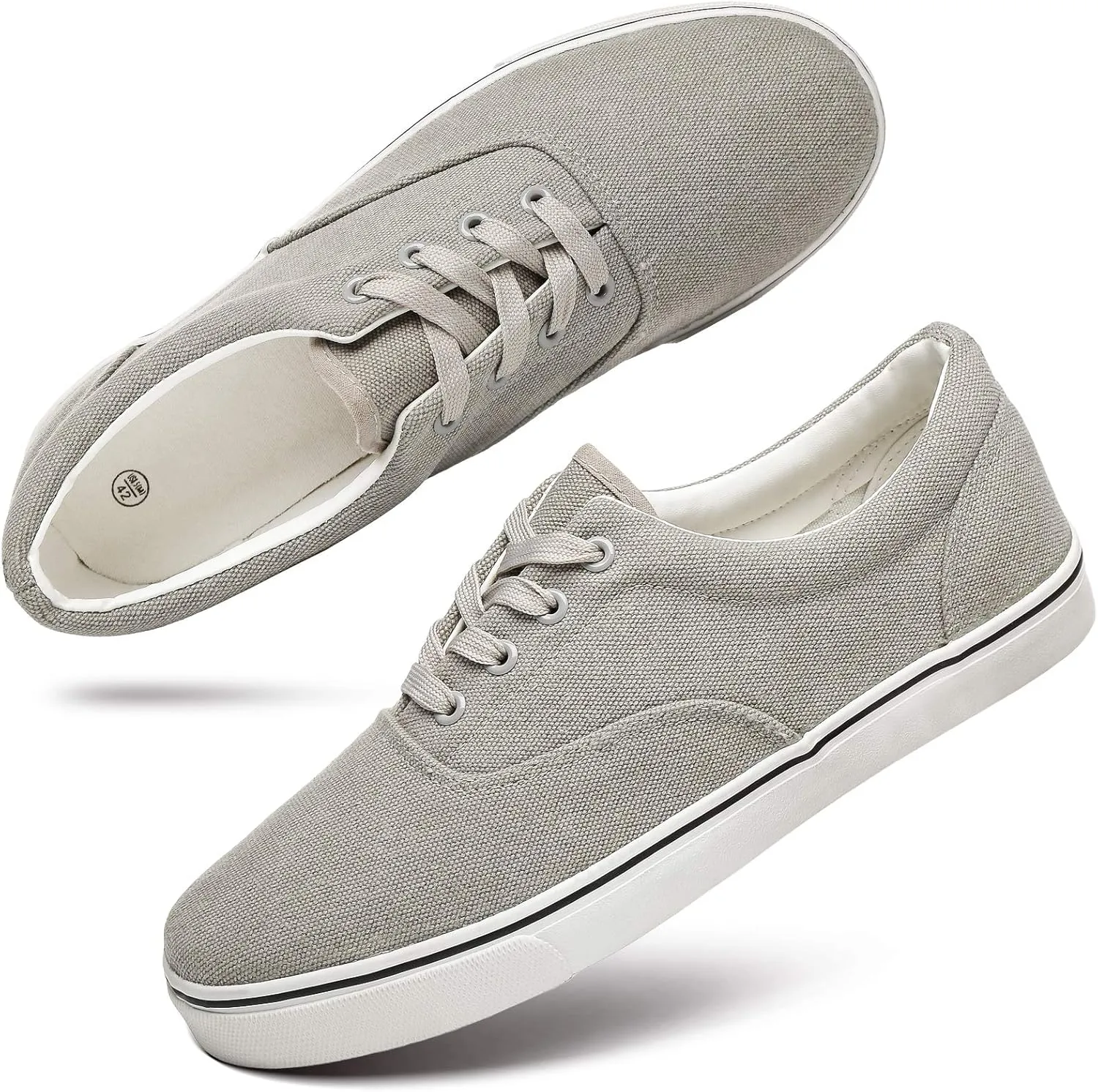 yageyan Men’s Low Top Canvas Walking Shoes Lace-up Fashion Sneakers Casual