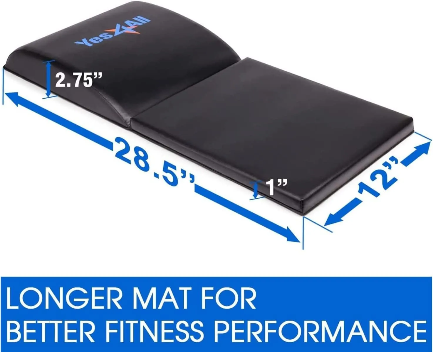 Yes4All Ab Exercise Mat Tailbone & No Tailbone, Foldable Abdominal Sit Up Support Pad, Abs Workout Equipment for Core Training and Lower Back