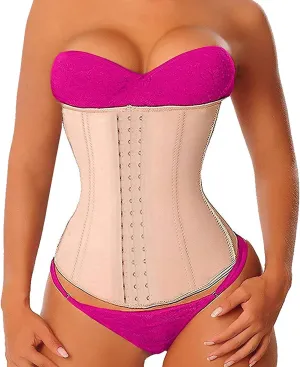 YIANNA Latex Long Torso Waist Trainer for Women Tummy Control Underbust Waist Cincher Corset Sport Girdle Body Shaper