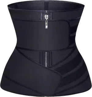 YIANNA Waist Trainer for Women Latex Underbust Double Training Belt Tummy Control Waist Cincher Sport Girdle