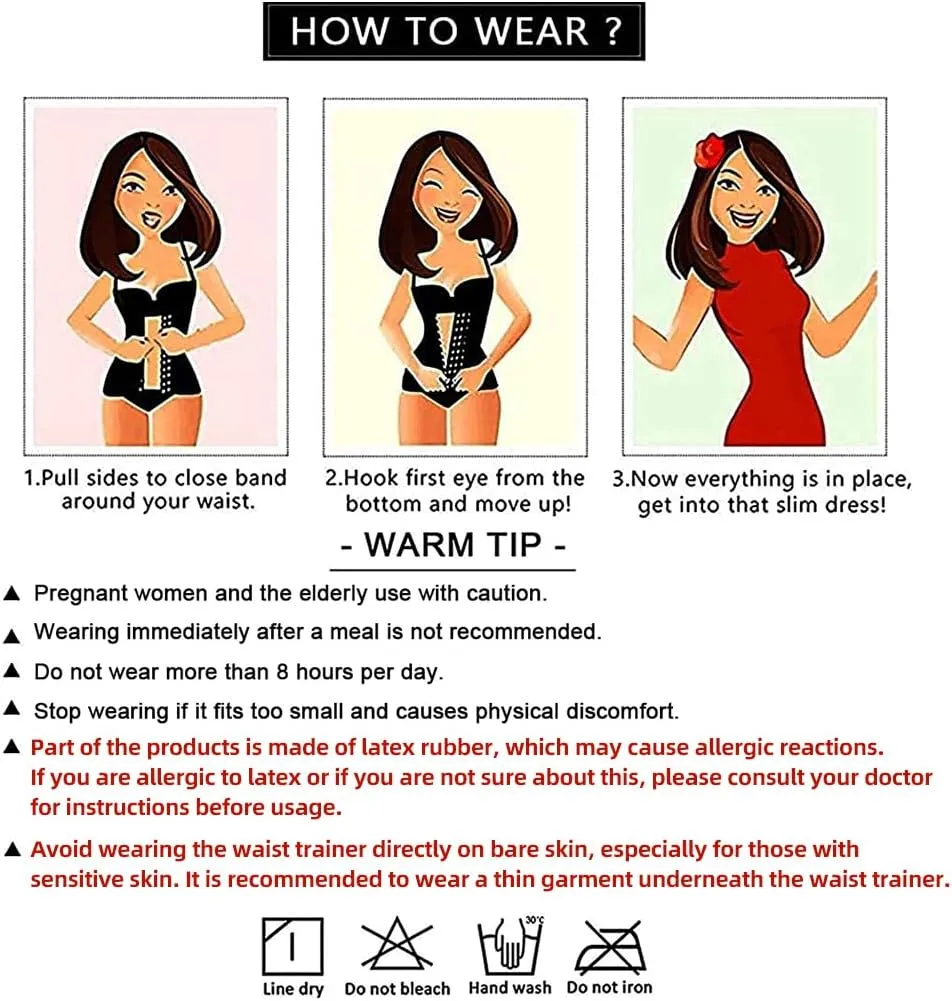 YIANNA Waist Trainer for Women Latex Underbust Double Training Belt Tummy Control Waist Cincher Sport Girdle
