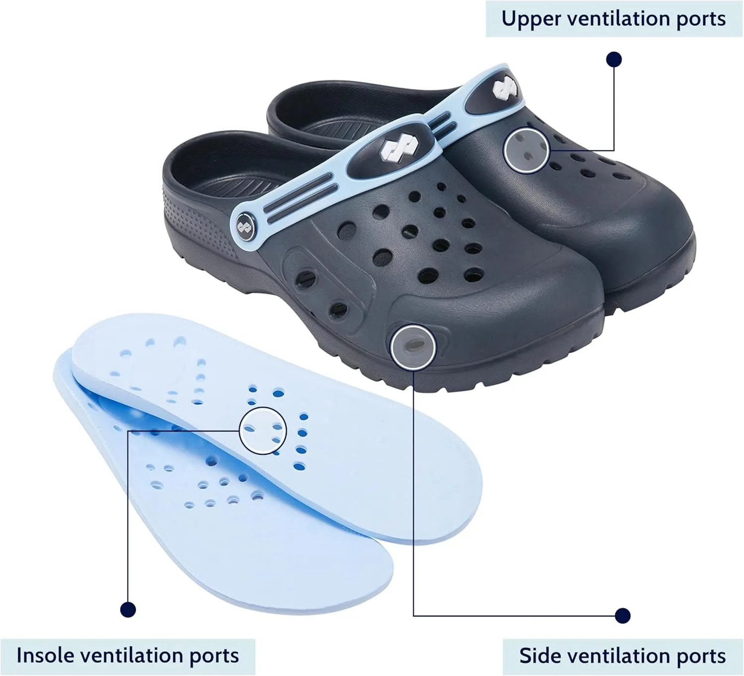 YUNGPRIME Men's and Women's Garden Clogs Shoes Slip-on Outdoor Beach Slippers with Removable Cushion Insole