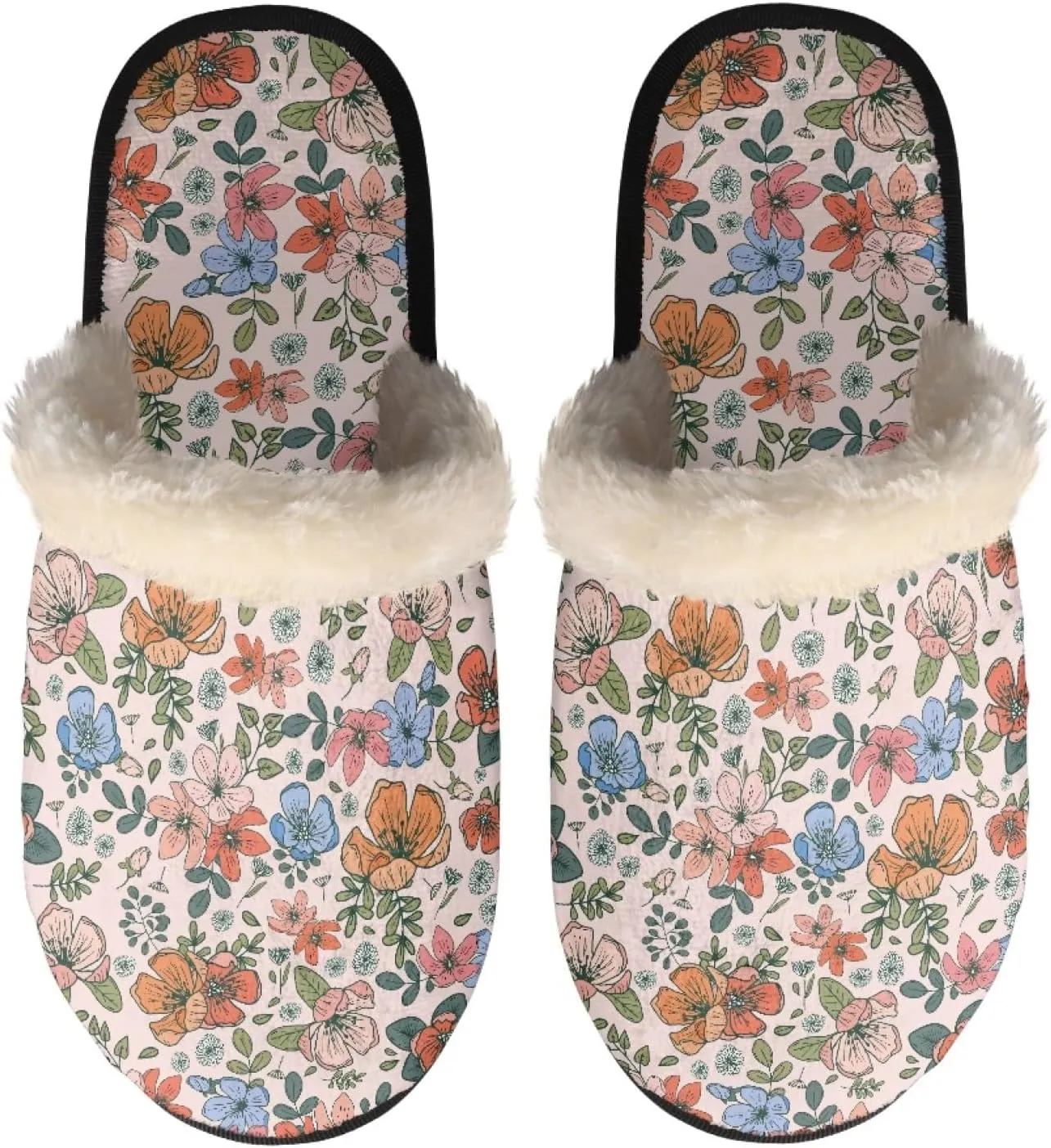 Yzaoxia House Slippers for Women Girls Soft Cozy Bedroom Slippers Fuzzy Warm Winter Anti Slip