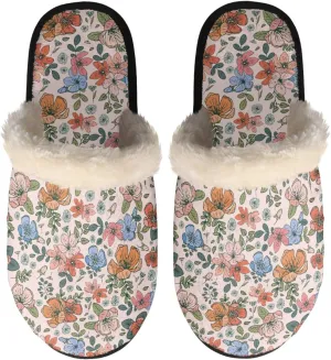 Yzaoxia House Slippers for Women Girls Soft Cozy Bedroom Slippers Fuzzy Warm Winter Anti Slip