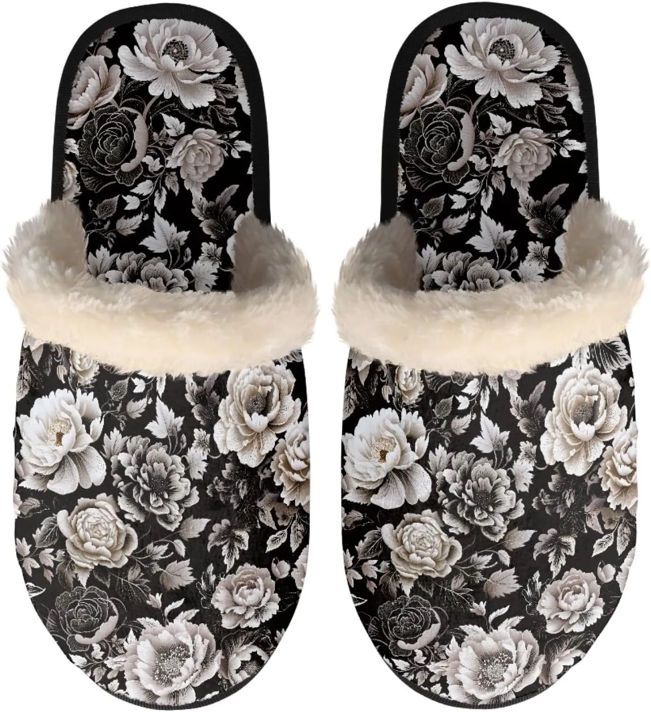 Yzaoxia House Slippers for Women Girls Soft Cozy Bedroom Slippers Fuzzy Warm Winter Anti Slip