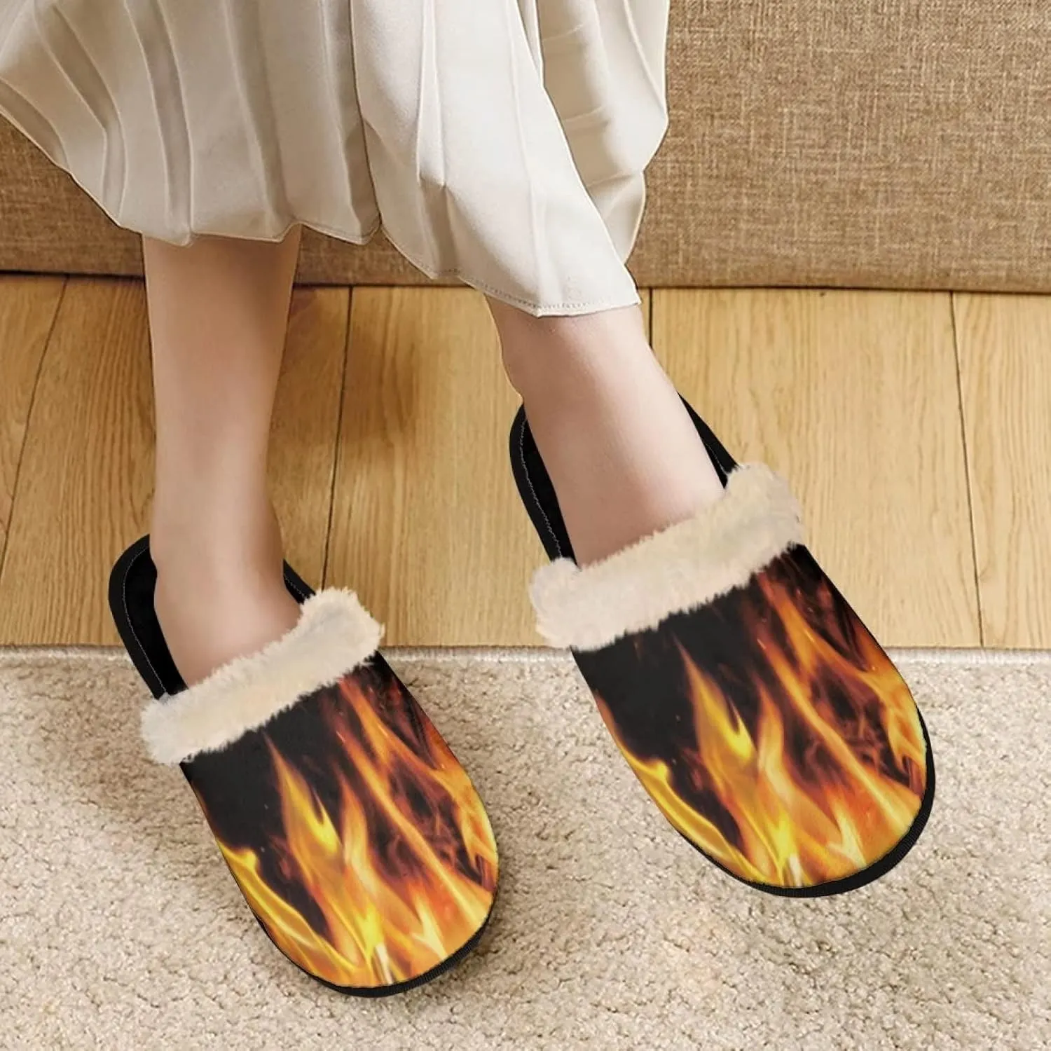 Yzaoxia House Slippers for Women Girls Soft Cozy Bedroom Slippers Fuzzy Warm Winter Anti Slip