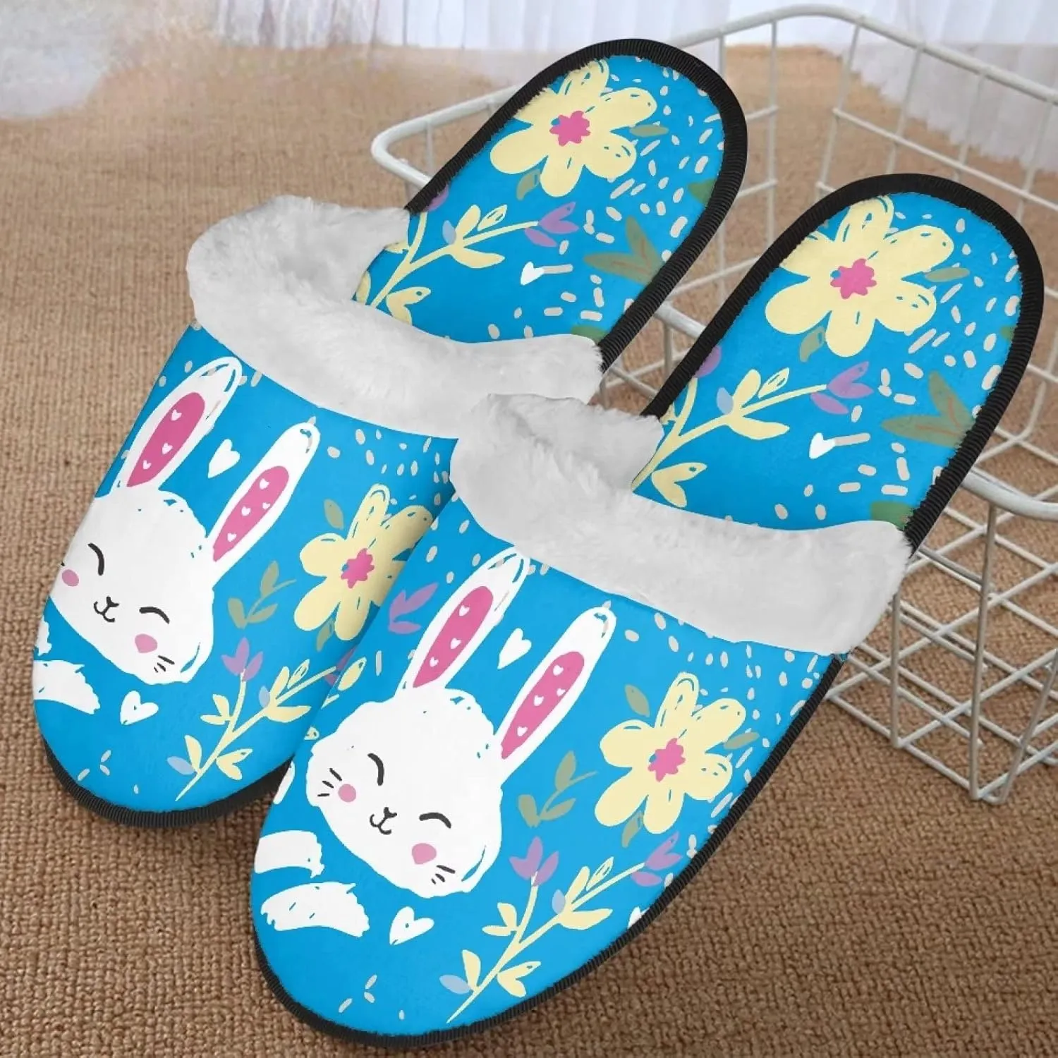 Yzaoxia House Slippers for Women Soft Cozy Winter Slippers Indoor Lightweight Plush Bedroom Slippers