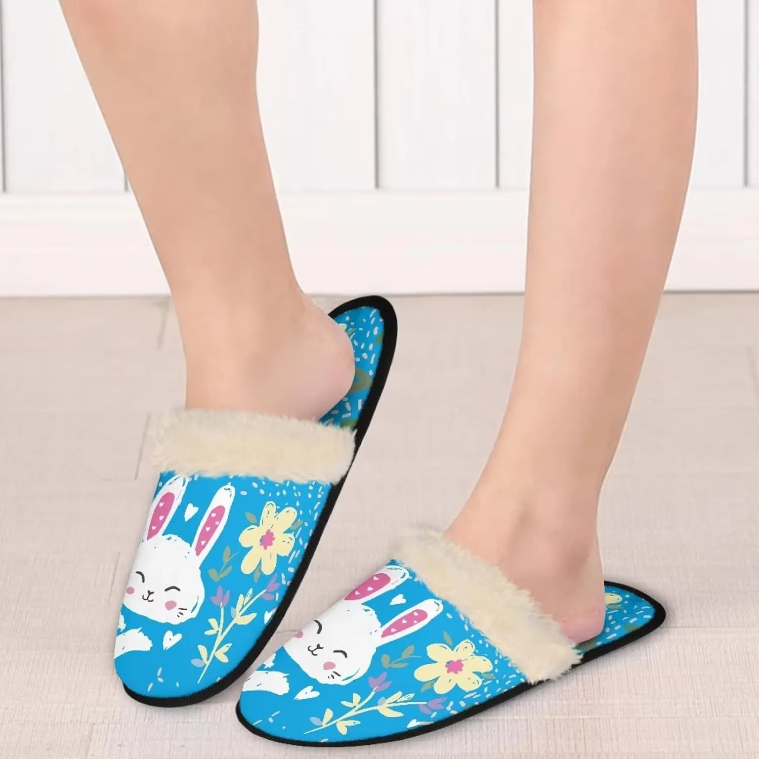 Yzaoxia House Slippers for Women Soft Cozy Winter Slippers Indoor Lightweight Plush Bedroom Slippers