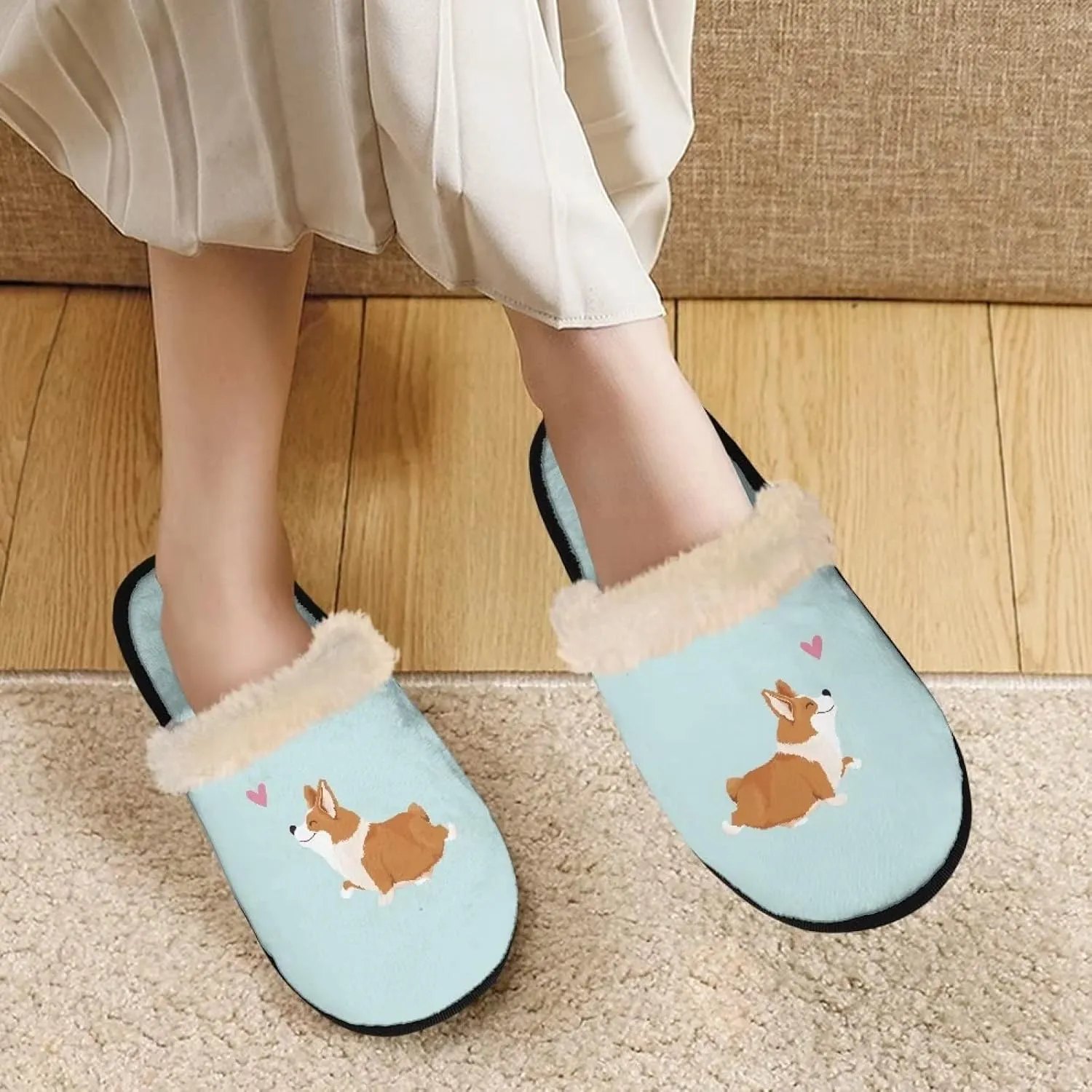 Yzaoxia House Slippers for Women Soft Cozy Winter Slippers Indoor Lightweight Plush Bedroom Slippers