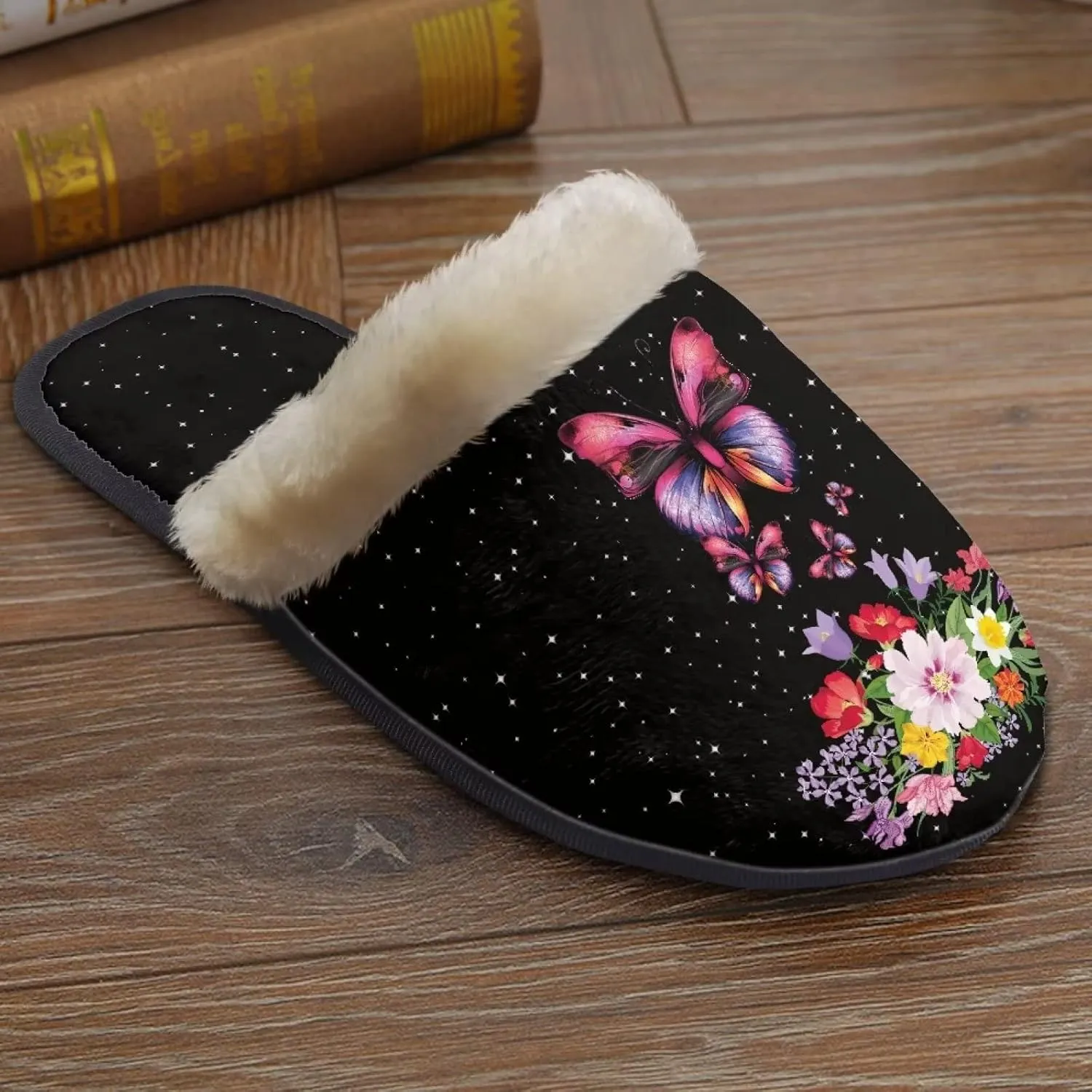 Yzaoxia House Slippers Women XS-XL Plush Lightweight Bedroom Slippers Indoor Fuzzy Slippers Winter