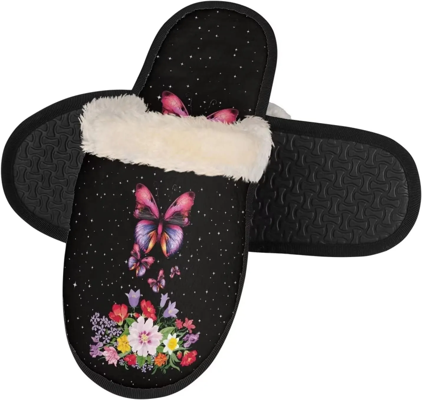 Yzaoxia House Slippers Women XS-XL Plush Lightweight Bedroom Slippers Indoor Fuzzy Slippers Winter