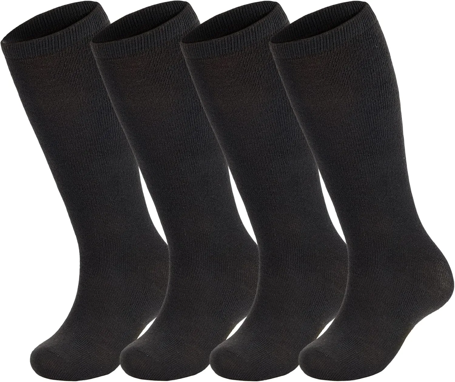 Zando 4 Pairs Kids Soccer Socks Baseball Softball Socks Youth Athletic Socks Boys Girls Knee High Socks